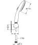 Grohe Tempesta 110 víztakarékos fali kádszett 2 funkciós kézizuhannyal, króm 27601003