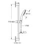 Grohe Tempesta 110 sines zuhanyszett 1 funkciós kézizuhannyal, króm 27854003