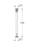 Grohe Silverflex csavarodásmentes zuhanygégecső 175 cm rose arany 28388DA0