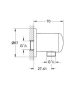 Grohe Relexa fali csatlakozó könyök 1/2, króm 28671000