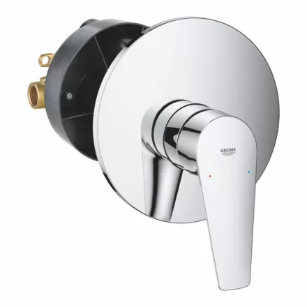 Grohe BauEdge egykaros falsík alatti zuhanycsaptelep beépítő testtel, króm 29078001