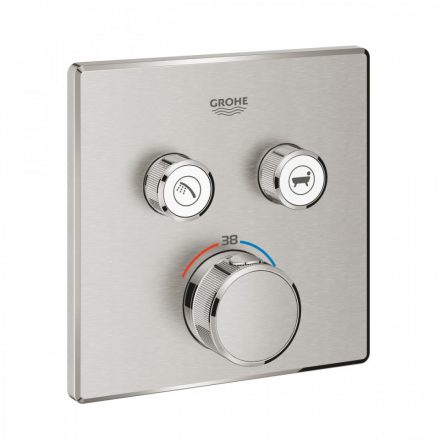 Grohe Grohtherm SmartControl termosztátos színkészlet, rozsdamentes acél hatású 29124DC0