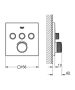 Grohe Grohtherm SmartControl termosztátos színkészlet 3 fogyasztóhoz, króm 29126000