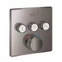 Grohe Grohtherm SmartControl termosztátos színkészlet 3 fogyasztóhoz, grafit 29126A00