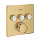 Grohe Grohtherm SmartControl termosztátos színkészlet 3 fogyasztóhoz, szálcsiszolt világos arany 29126GN0