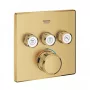 Grohe Grohtherm SmartControl termosztátos színkészlet 3 fogyasztóhoz, szálcsiszolt világos arany 29126GN0