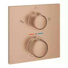   Grohe Allure termosztátos zuhanycsaptelep 2 fogyasztóhoz, zuhanyváltóval, szálcsiszolt rose arany 29181DL2