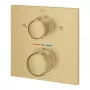 Grohe Allure termosztátos zuhanycsaptelep 2 fogyasztóhoz, zuhanyváltóval, szálcsiszolt világos arany 29181GN2