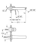 Grohe Eurosmart 2-lyukas fali mosdócsaptelep, M-es méret, króm 29338003
