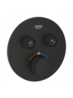  Grohe Grohtherm SmartControl falsík mögötti termosztát, 2 fogyasztós, fantom fekete 29507KF0