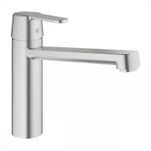   Grohe Get egykaros konyhai csaptelep gyöngyöztetővel, elfordítható kifolyóval, rozsdamentes acél hatású 30196DC0