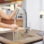 Grohe Zedra Touch egykaros elektromos konyhai csaptelep elfordítható kifolyóval, króm 30219002