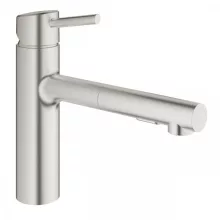   Grohe Concetto egykaros konyhai csaptelep, kihúzható fejjel, rozsdamentes acél hatású 30273DC1