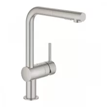   Grohe Minta 2 funkciós mosogató csaptelep kihúzható zuhanyfejjel, rozsdamentes acél hatású 30274DC0
