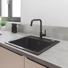   Grohe QuickFix Start egykaros konyhai csaptelep forgatható kifolyóval, matt fekete 304702430