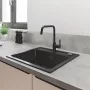 Grohe QuickFix Start egykaros konyhai csaptelep forgatható kifolyóval, matt fekete 304702430