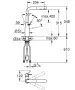 Grohe Essence egykaros konyhai csaptelep kihúzható zuhanyfejjel, fantom fekete 30504KF0