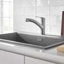   Grohe Start egykaros konyhai csaptelep 2 funkcióval, kihúzható fejjel, rozsdamentes acél hatású 30531DC1