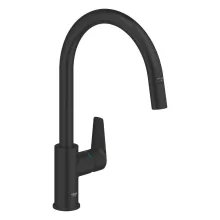 Grohe QuickFix StartEdge egykaros konyhai csaptelep elfordítható kifolyóval matt fekete kivitelben