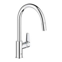  Grohe QuickFix Start Edge Konyhai csaptelep kihúzható zuhanyfejjel, króm 30551000