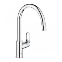   Grohe QuickFix Start Flow egykaros konyhai csaptelep kihúzható fejjel, króm 30569000