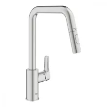   Grohe Eurosmart konyhai csaptelep kihúzható zuhanyfejjel, rozsdamentes acél 30619DC0