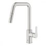 Grohe Eurosmart konyhai csaptelep kihúzható zuhanyfejjel, rozsdamentes acél 30619DC0