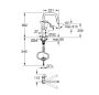 Grohe QuickFix Start konyhai csaptelep elforgatható kifolyóval és kihúzható zuhanyfejjel, matt fekete 306312430