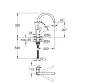 Grohe BauCurve egykaros konyhai csaptelep elforgatható kifolyóval, króm 31231001
