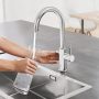 Grohe Blue Home króm konyhai mosogató csaptelep C-kifolyóval, kezdő készlet 31455001