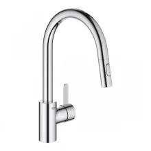   Grohe Eurosmart Cosmopolitan egykaros konyhai csaptelep kihúzható zuhanyfejjel, króm 31481001