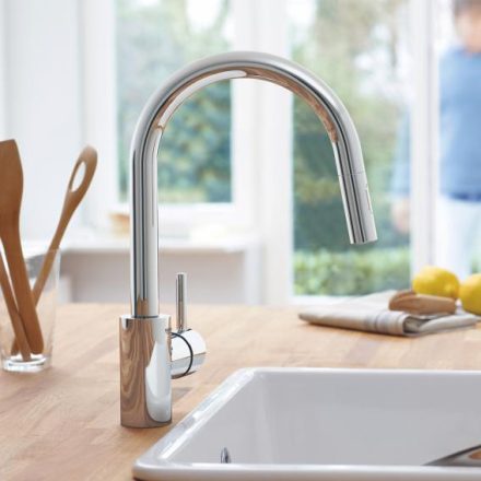 Grohe Concetto 2 funkciós konyhai csaptelep kihúzható fejjel, króm 31483002