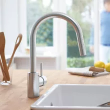   Grohe Concetto 2 funkciós konyhai csaptelep kihúzható fejjel, rozsdamentes acél hatású 31483DC2