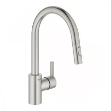   Grohe Feel egykaros konyhai csaptelep, 2 funkciós, elfordítható kifolyóval, rozsdamentes acél hatású 31486DC1