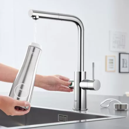 Grohe Blue Home kihúzható fejes konyhai csaptelep, kezdő készlet 31539000