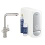 Grohe Blue Home L-kifolyós kezdőkészlet kihúzható gyöngyöztetővel, rozsdamentes acél hatású 31539DC0