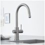 Grohe Blue Home C kifolyós kezdőkészlet kihúzható gyöngyöztetővel, rozsdamentes acél hatású 31541DC0