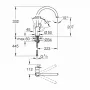 Grohe Start Curve egykaros konyhai csaptelep elforgatható kifolyóval, króm 31554001
