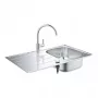 Grohe Bau rozsdamentes acél mosogatótálca 86x50 cm és csaptelep garnitúra 31562SD1 QuickFix