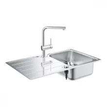   Grohe Minta konyhai mosogatótálca 86x50 cm és csaptelep garnitúra, rozsdamentes acél 31573SD1