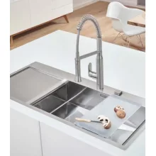   Grohe K1000 Rozsdamentes acél mosogatótálca 1160x520 csepegtetővel, jobbos/szatén 31582SD1