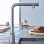 Grohe Zedra SmartControl konyhai csaptelep kihúzható zuhanyfejjel, rozsdamentes acél hatású 31593DC2