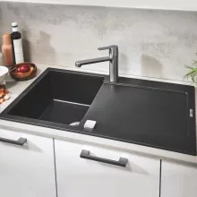   Grohe K500 Kompozit mosogatótálca csepegtetővel 860x500 mm, gránit fekete 31644AP0