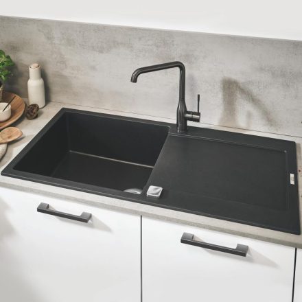 Grohe K500 Kompozit mosogatótálca csepegtetővel 1000x500 mm, gránit fekete 31645AP0