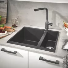   Grohe Felülről vagy alulról beépíthető kompozit mosogatótálca 555x460 mm, gránit fekete 31648AP0