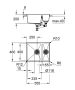 Grohe Felülről vagy alulról beépíthető kompozit mosogatótálca 555x460 mm, gránit fekete 31648AP0