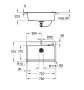 Grohe K700 Felülről beépíthető kompozit mosogató 78x51 cm, gránit fekete 31652AP0