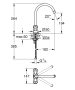 Grohe Costa L tekerőgombos konyhai csaptelep lánctartó szemmel, króm 31812001