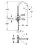 Grohe Costa L tekerőgombos konyhai csaptelep lánctartó szemmel, króm 31812001