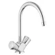 Grohe Costa S tekerőgombos konyhai csaptelep elfordítható kifolyóval, króm 31819001
